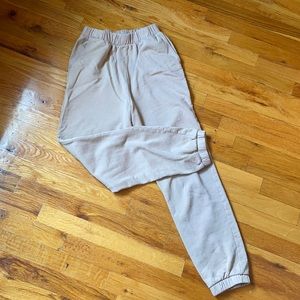 Zara tan sweatpants and sweatshirt set